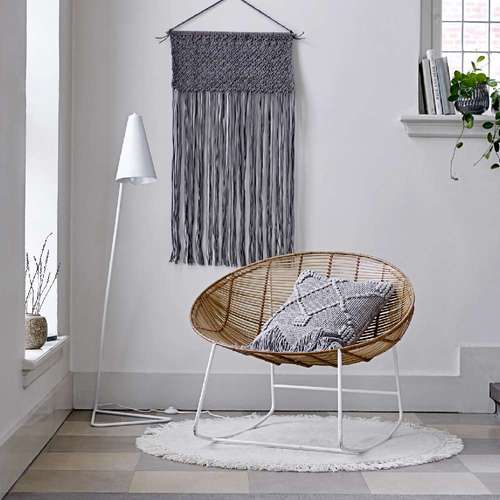Round wool rug, 110 cm Lenea - natural