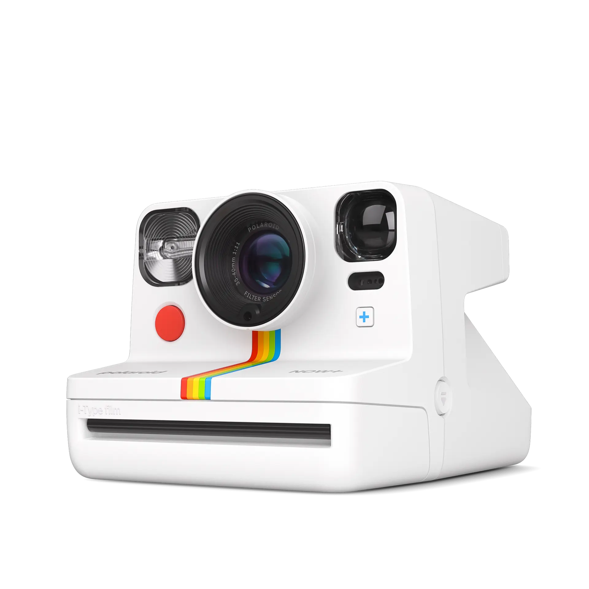 Polaroid Now+ דור 2 i-Type Instant Camera + 5 מסנני עדשות - WHITE