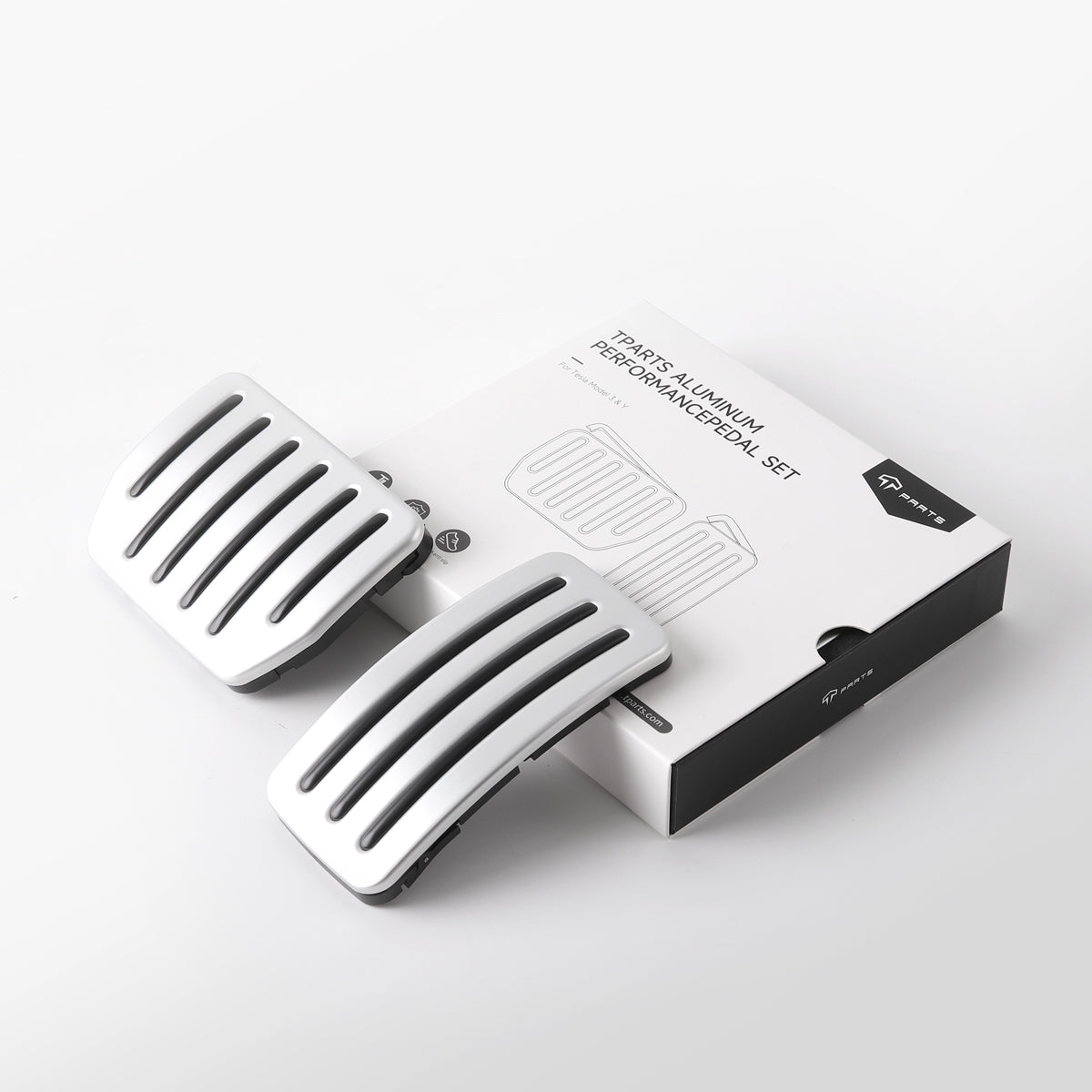 TPARTS Self-flip Lock Aluminum Performance Foot Pedal Set for Tesla Model 3 & Model Y