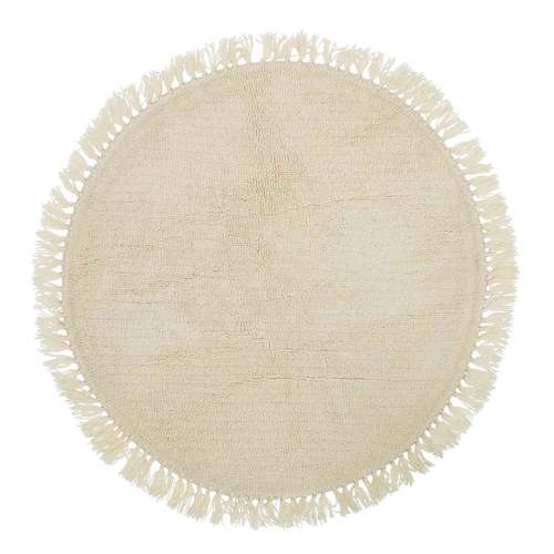 Round wool rug, 110 cm Lenea - natural