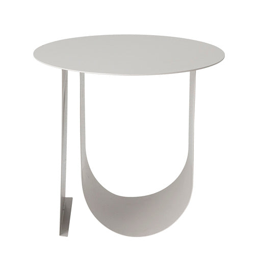 Gray Cher Metal Side Table