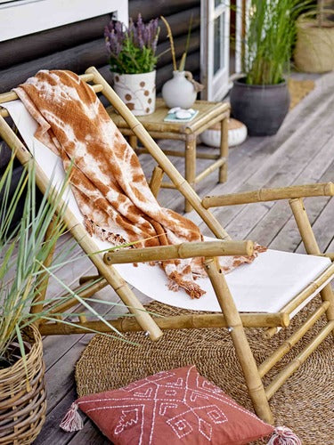 Korfu bamboo wood lounge chair
