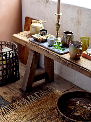 Pascal recycled wood bench - natural
