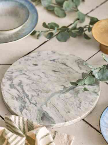 Kame cutting board - green marble