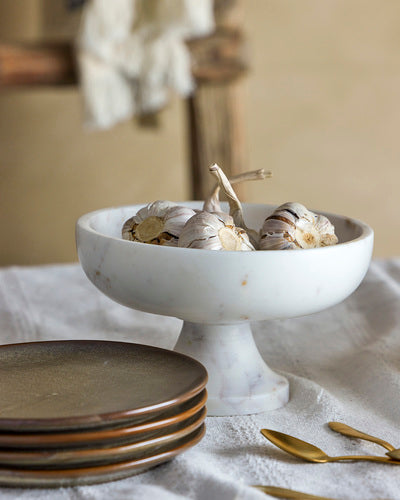 Eris serving bowl - white marble