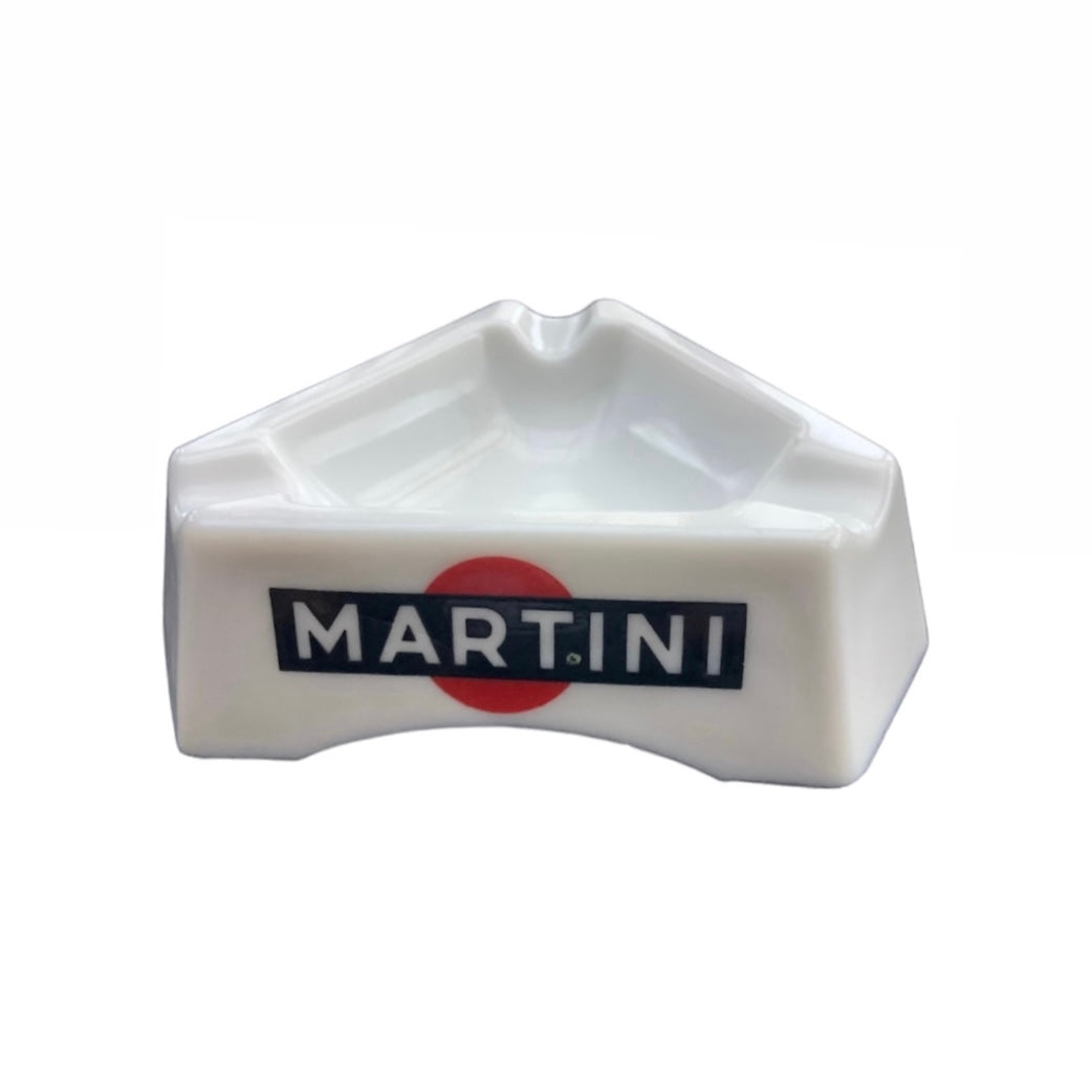 Vintage MARTINI glass triangle ashtray