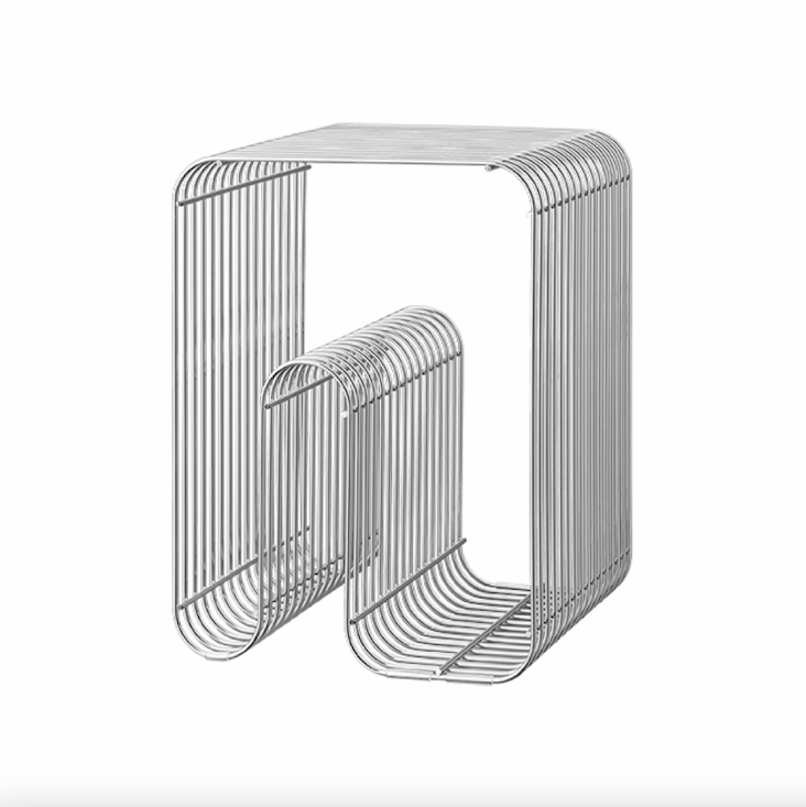 CURVA STOOL - SILVER