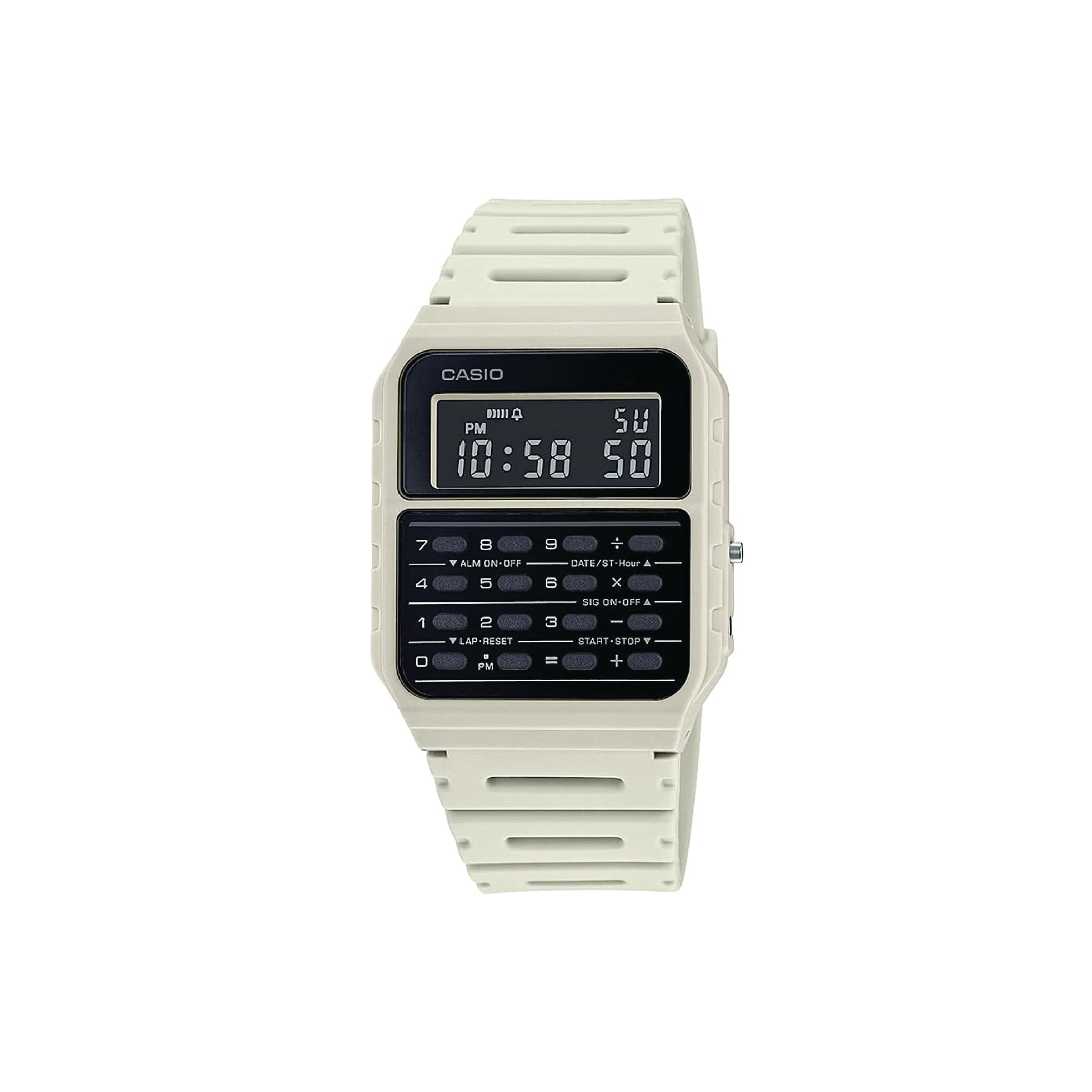 Casio CA-53WF-8B Calculator Beige Digital Mens Watch Original New Classic CA-53