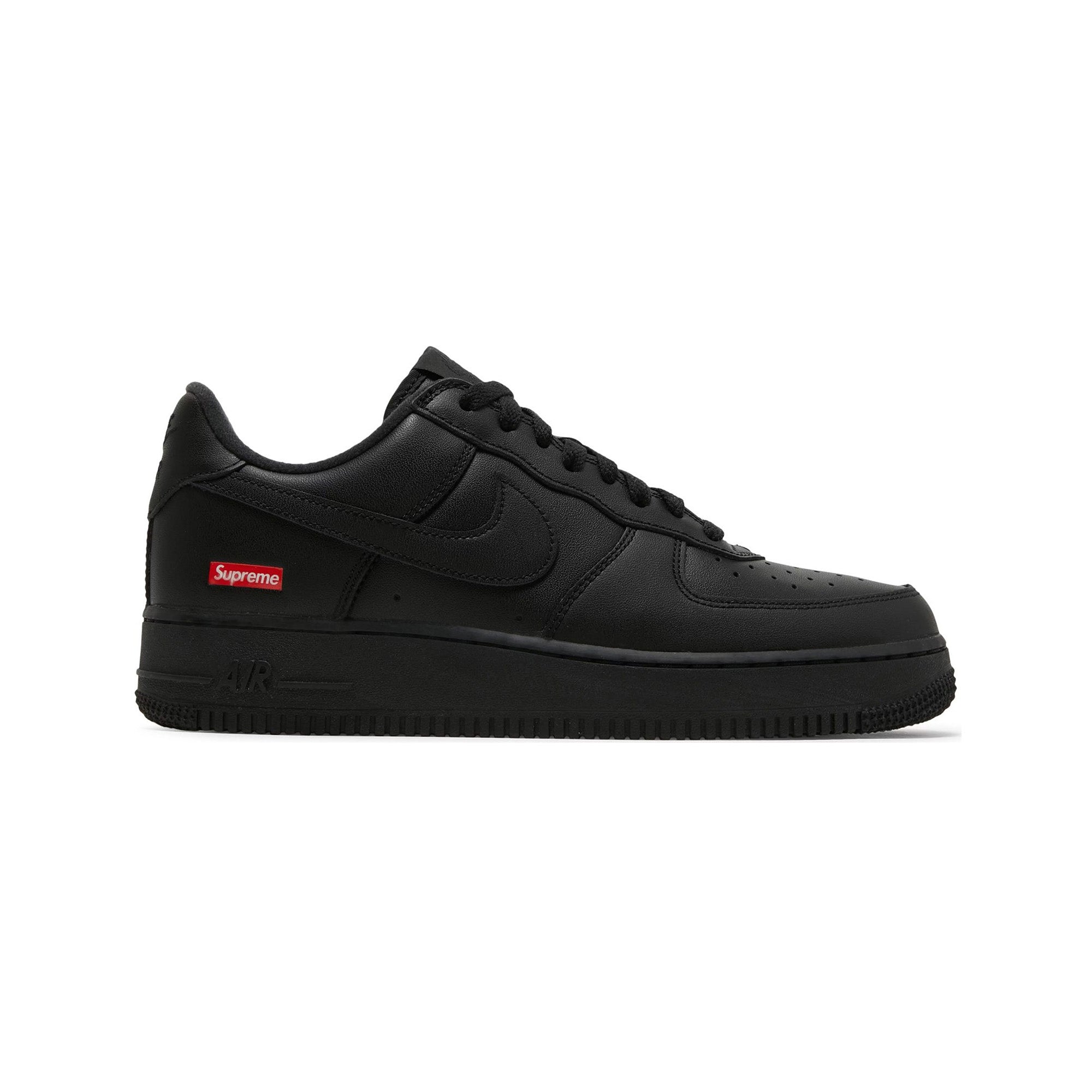 Nike Air Force 1 x לוגו Supreme Low Box - שחור