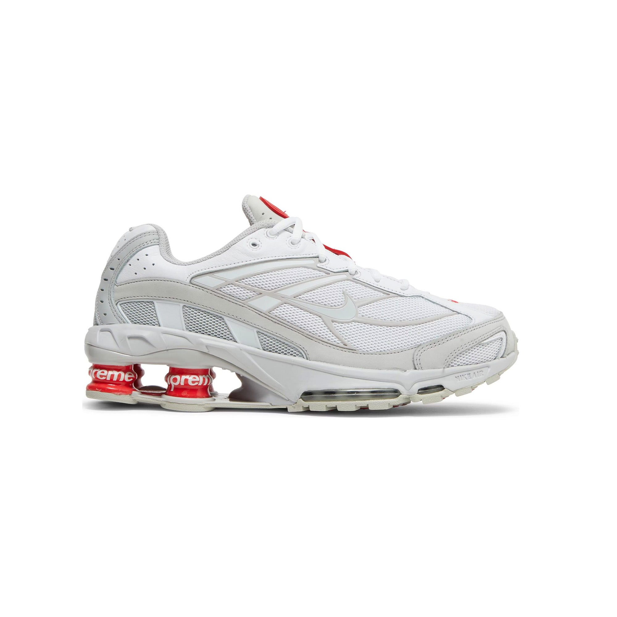 Supreme x Nike Shox Ride 2 לבן כסוף