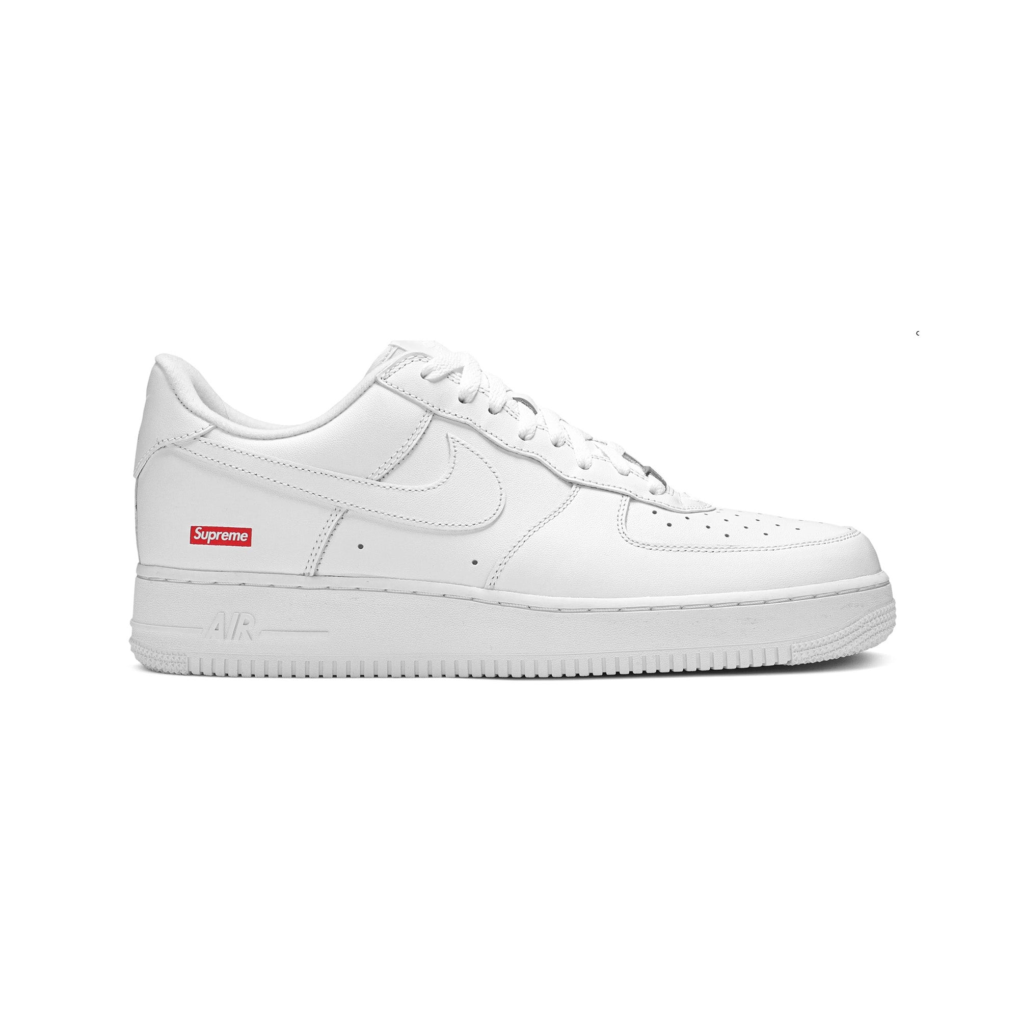Nike Air Force 1 x לוגו Supreme Low Box - לבן