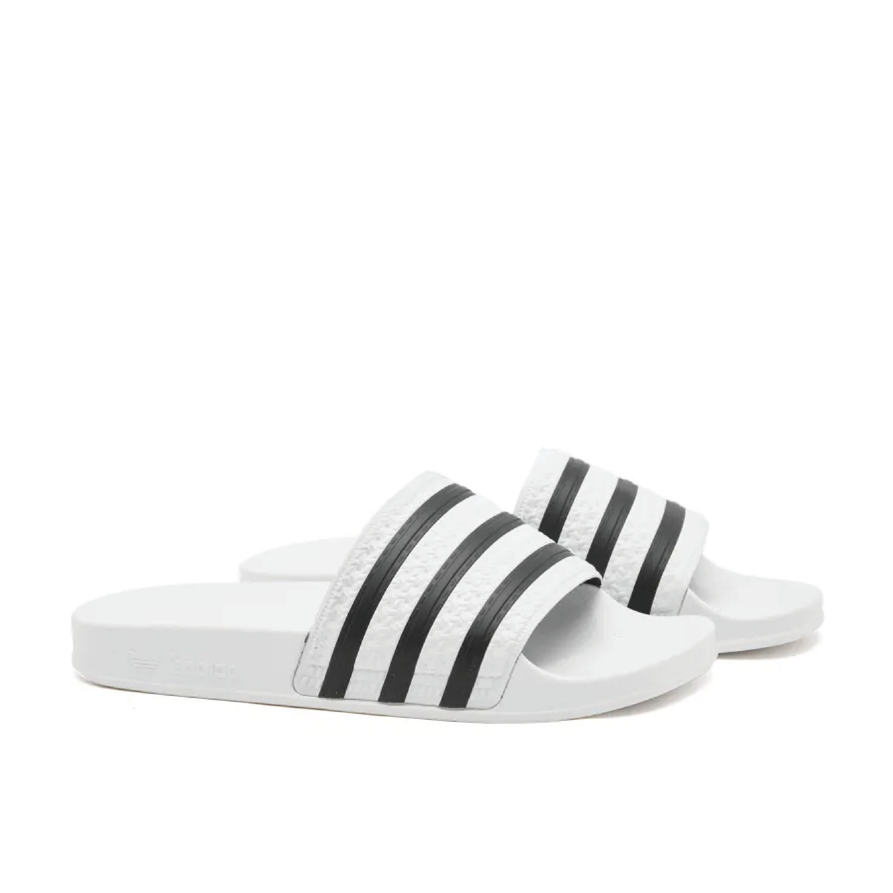 Adidas Adilette White & Black