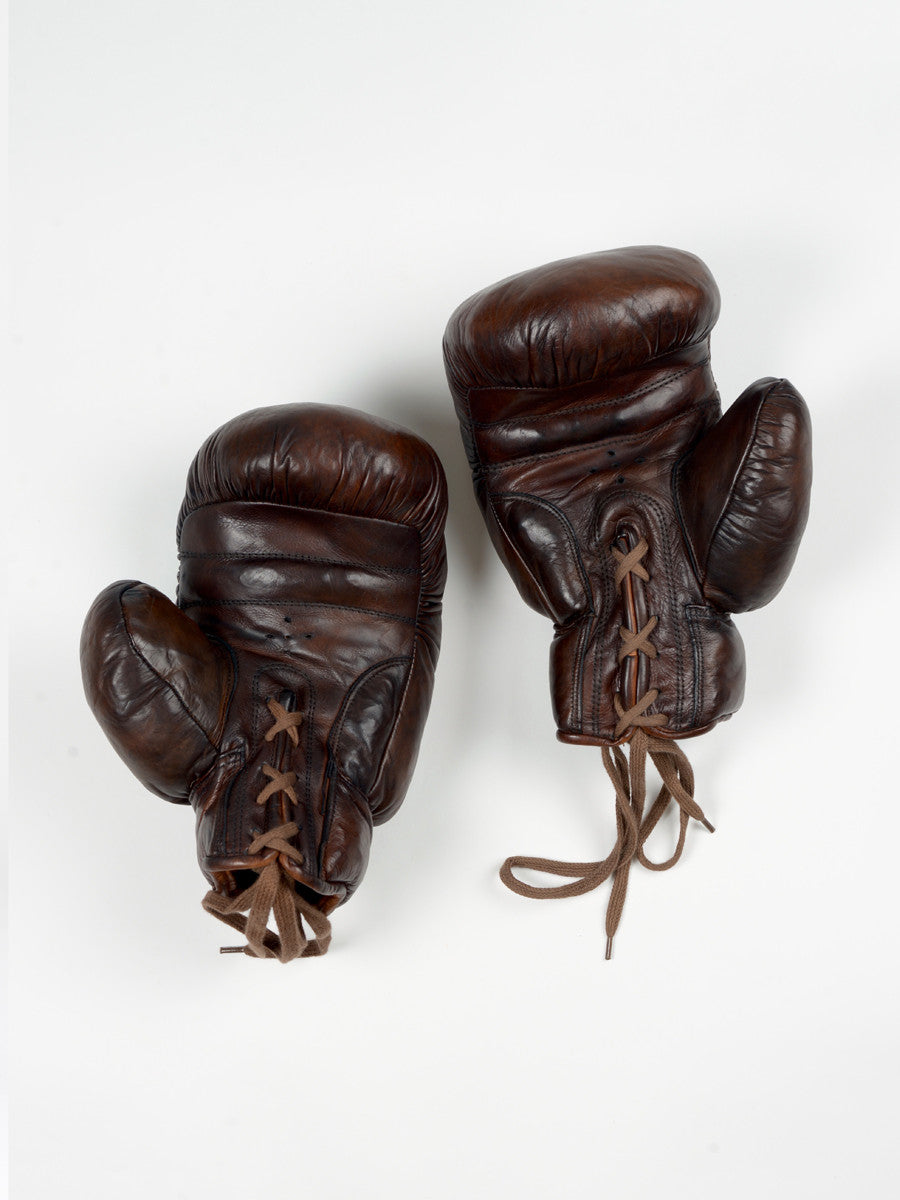 VINTAGE LEATHER BOXING GLOVES 1920 - Brown