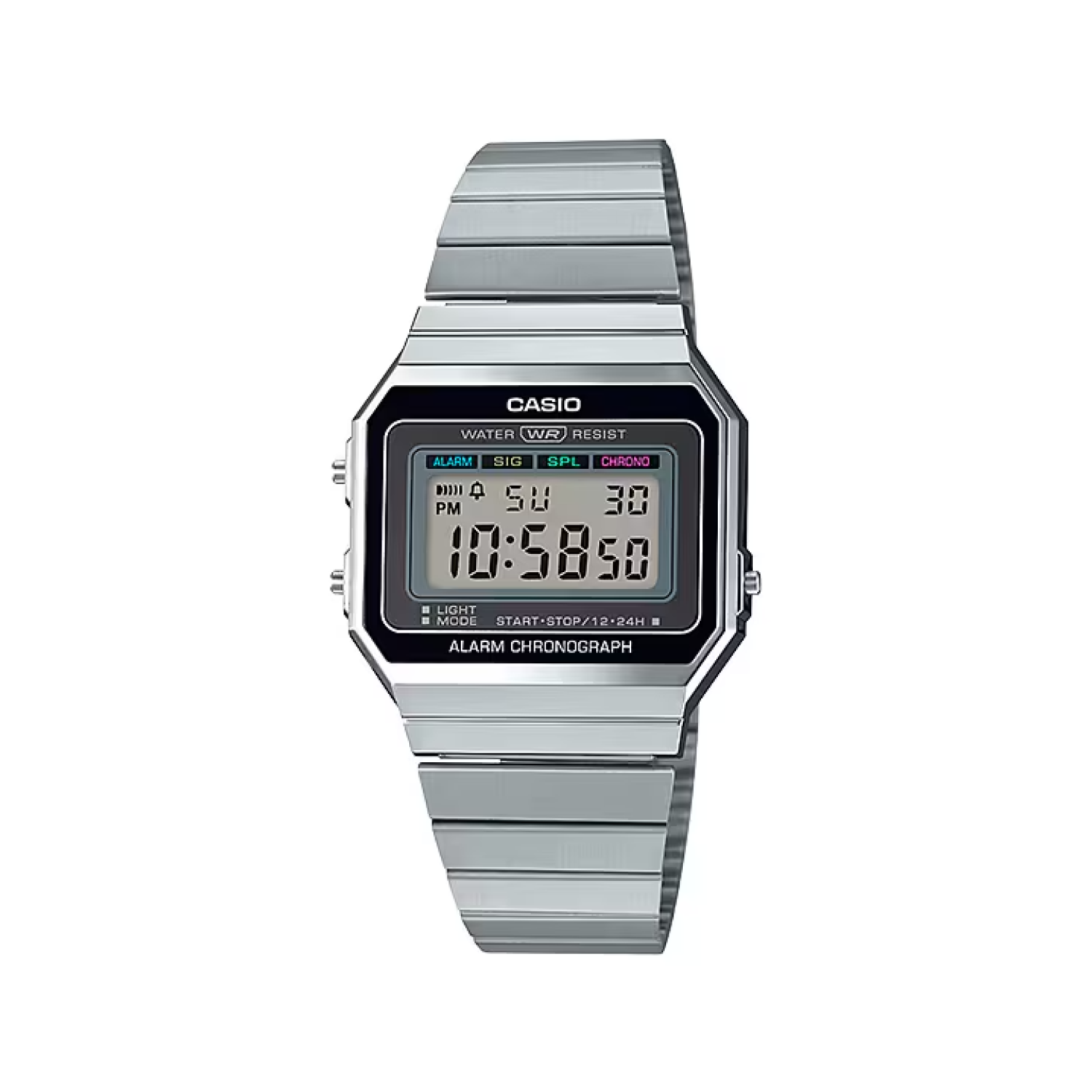 Casio Men_s A700W-1ACF Classic Digital Display Quartz Silver Watch