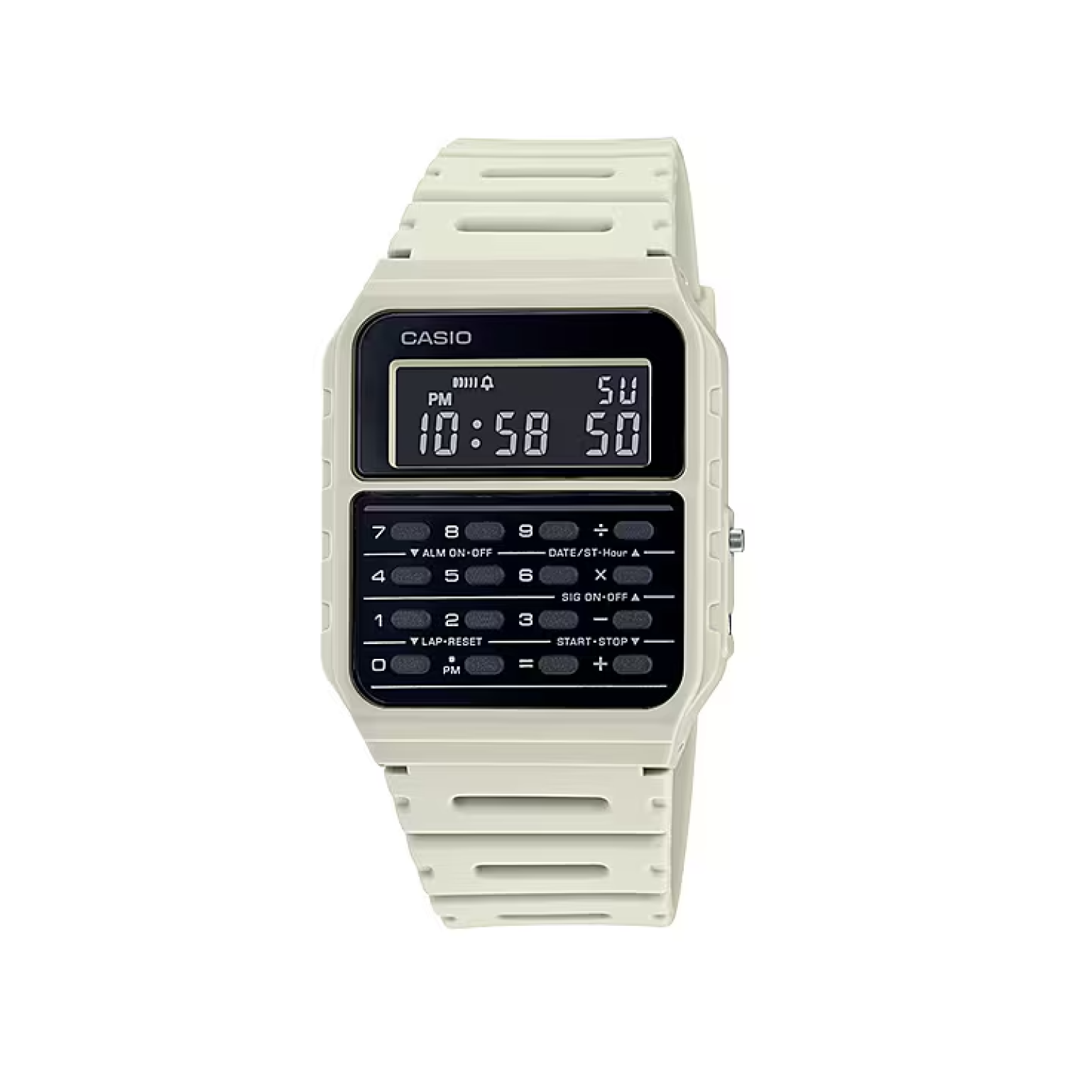 Casio CA-53WF-8B Calculator Beige Digital Mens Watch Original New Classic CA-53