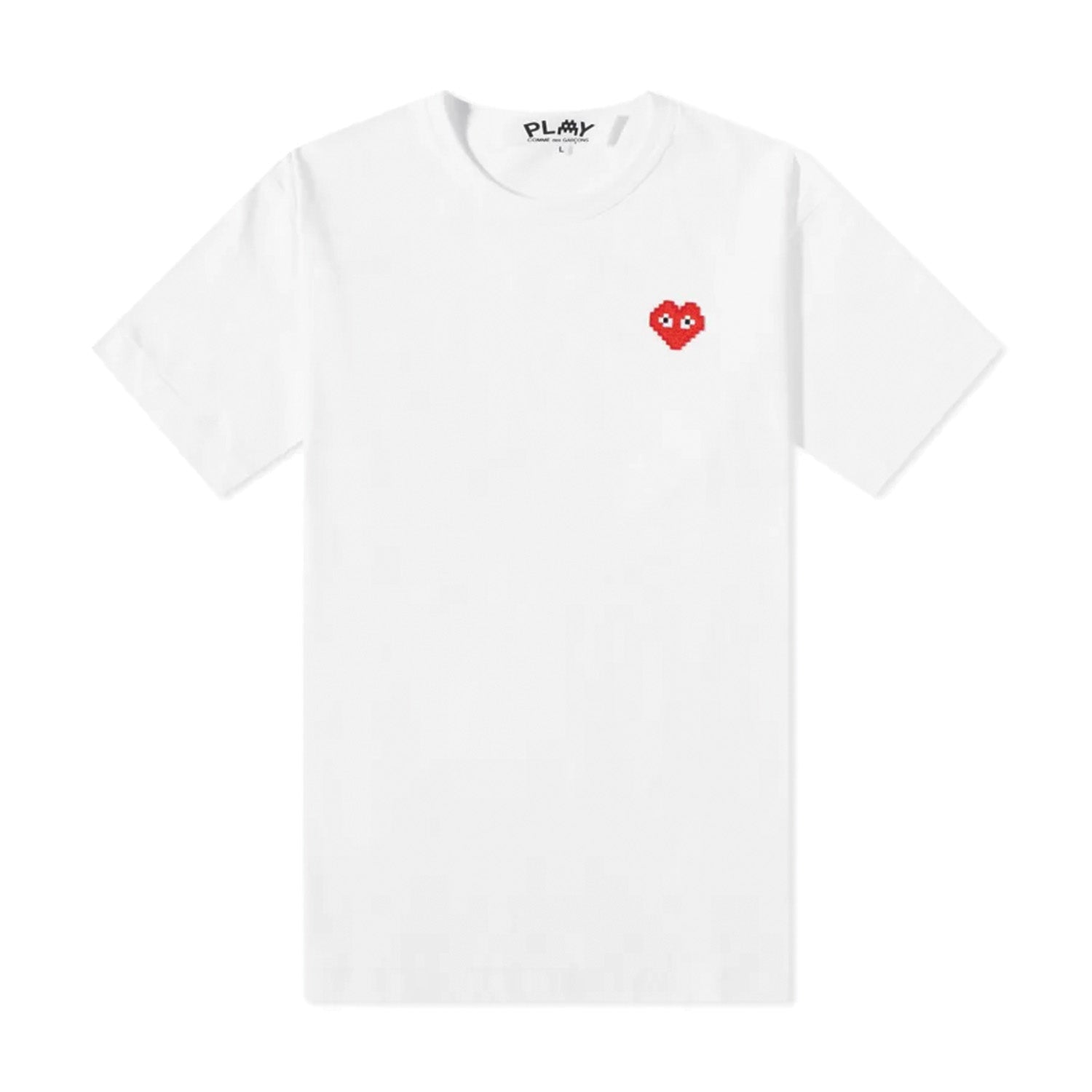 Comme des Garçons Play Invader Heart חולצה לבנה