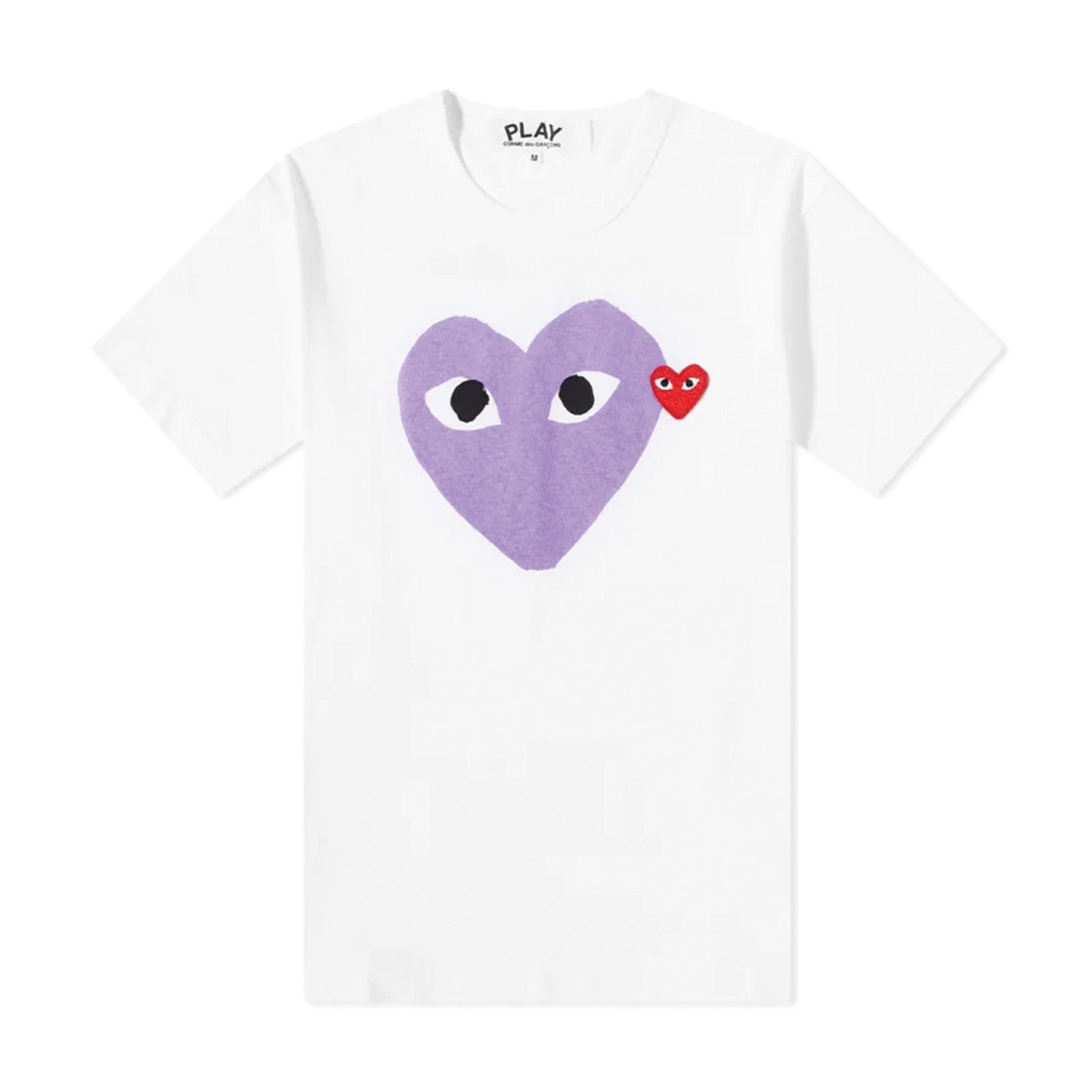 Comme des Garcons Play Red Heart Colour Heart T-Shirt White, Red & Purple
