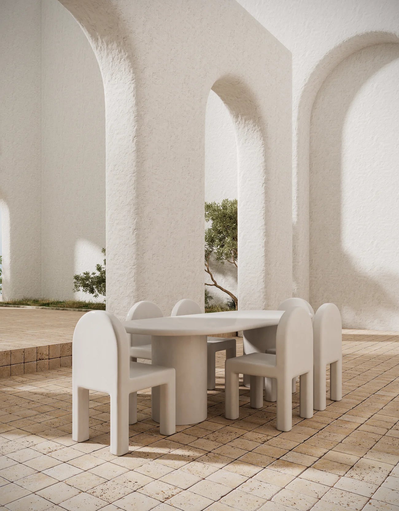 Pedro Outdoor Oval Dining Table - פדרו שולחן אוכל חוץ אובלי