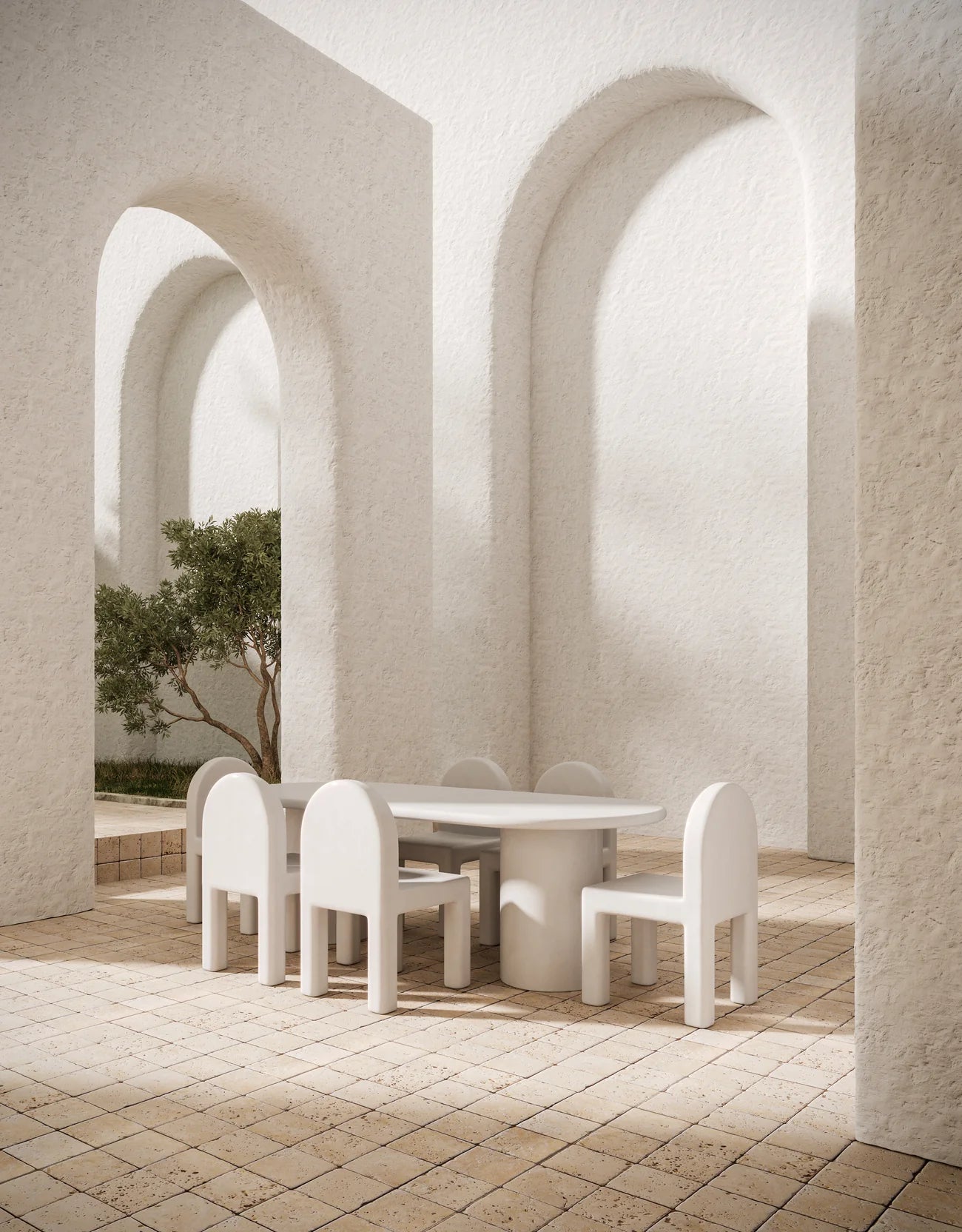 Pedro Outdoor Oval Dining Table - פדרו שולחן אוכל חוץ אובלי