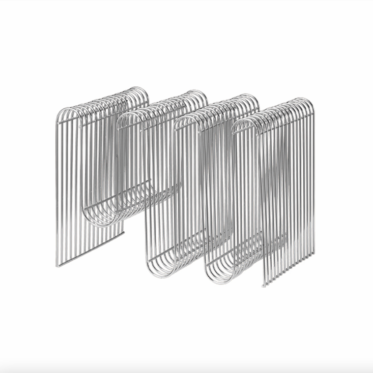 CURVA MAGAZINE HOLDER - SILVER