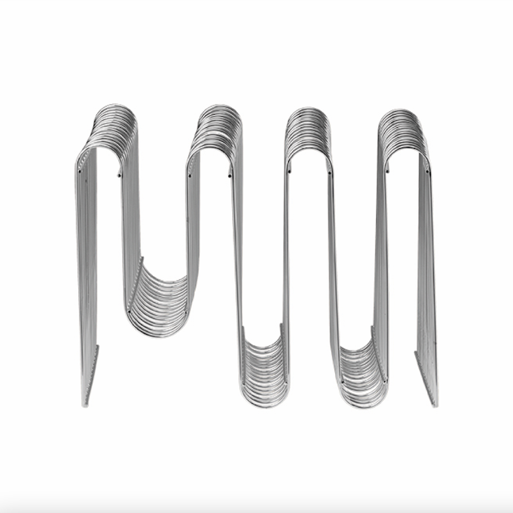 CURVA MAGAZINE HOLDER - SILVER