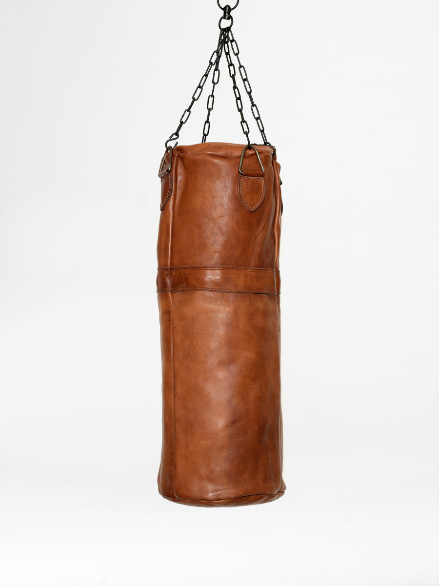 VINTAGE LEATHER PUNCHING BAG 1920 - Cognac