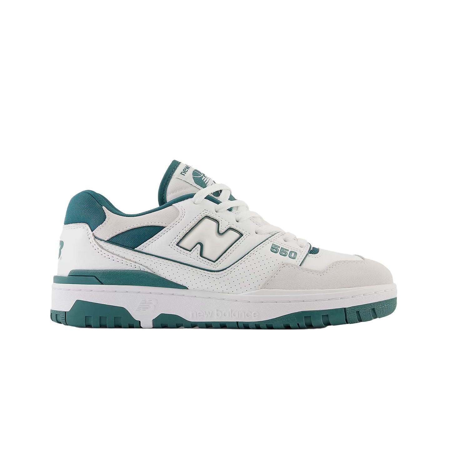 New Balance 550  White with vintage teal