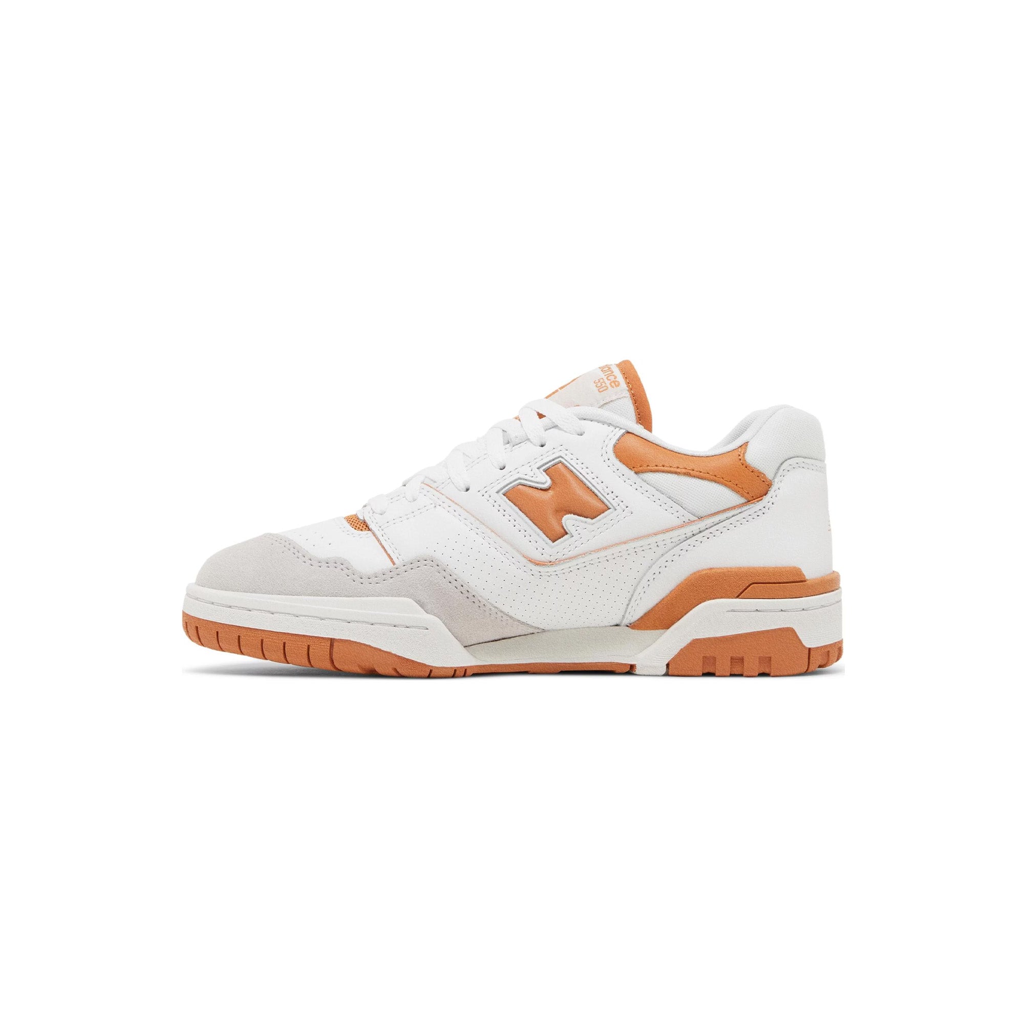 New Balance 550 White with sepia and rain cloud