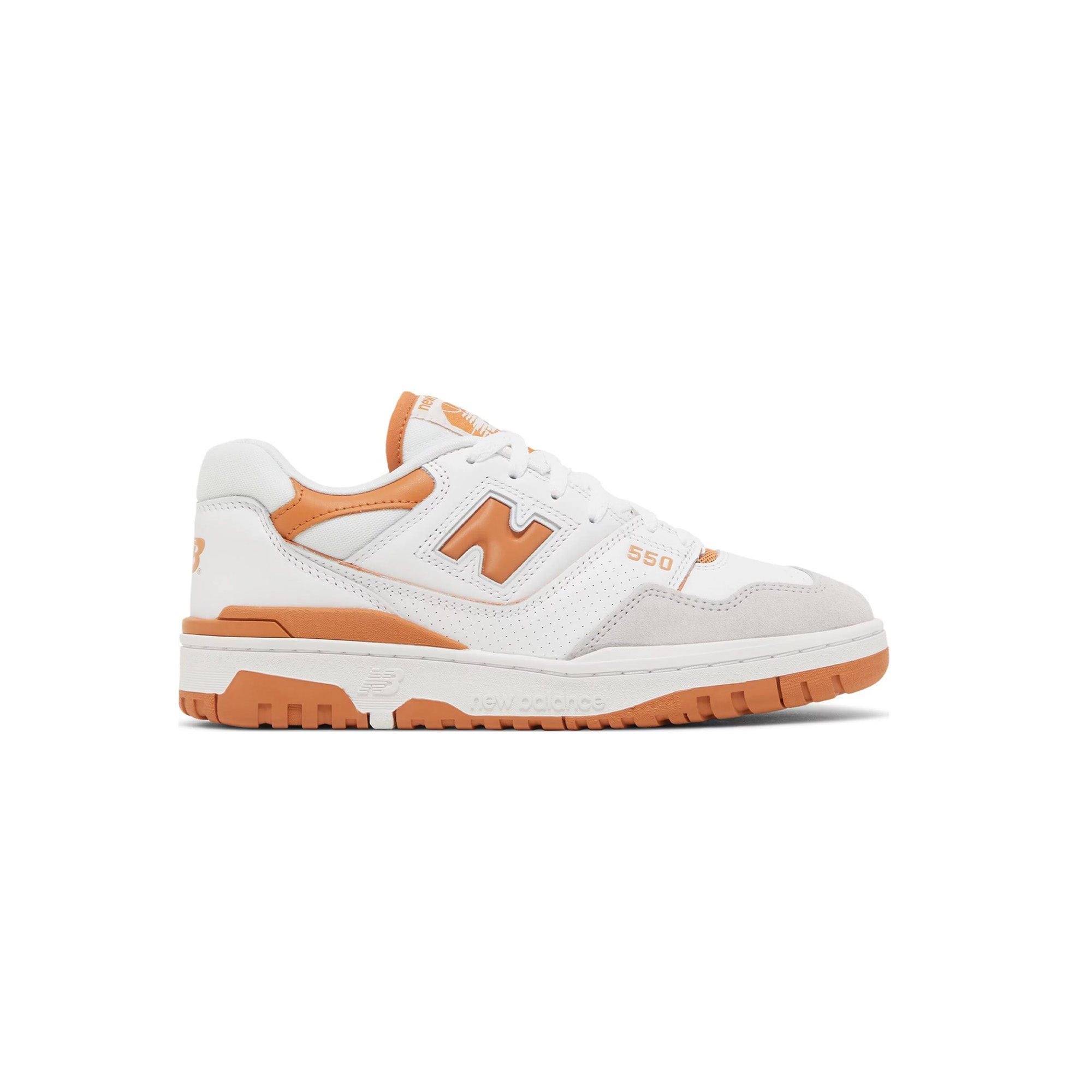 New Balance 550 White with sepia and rain cloud