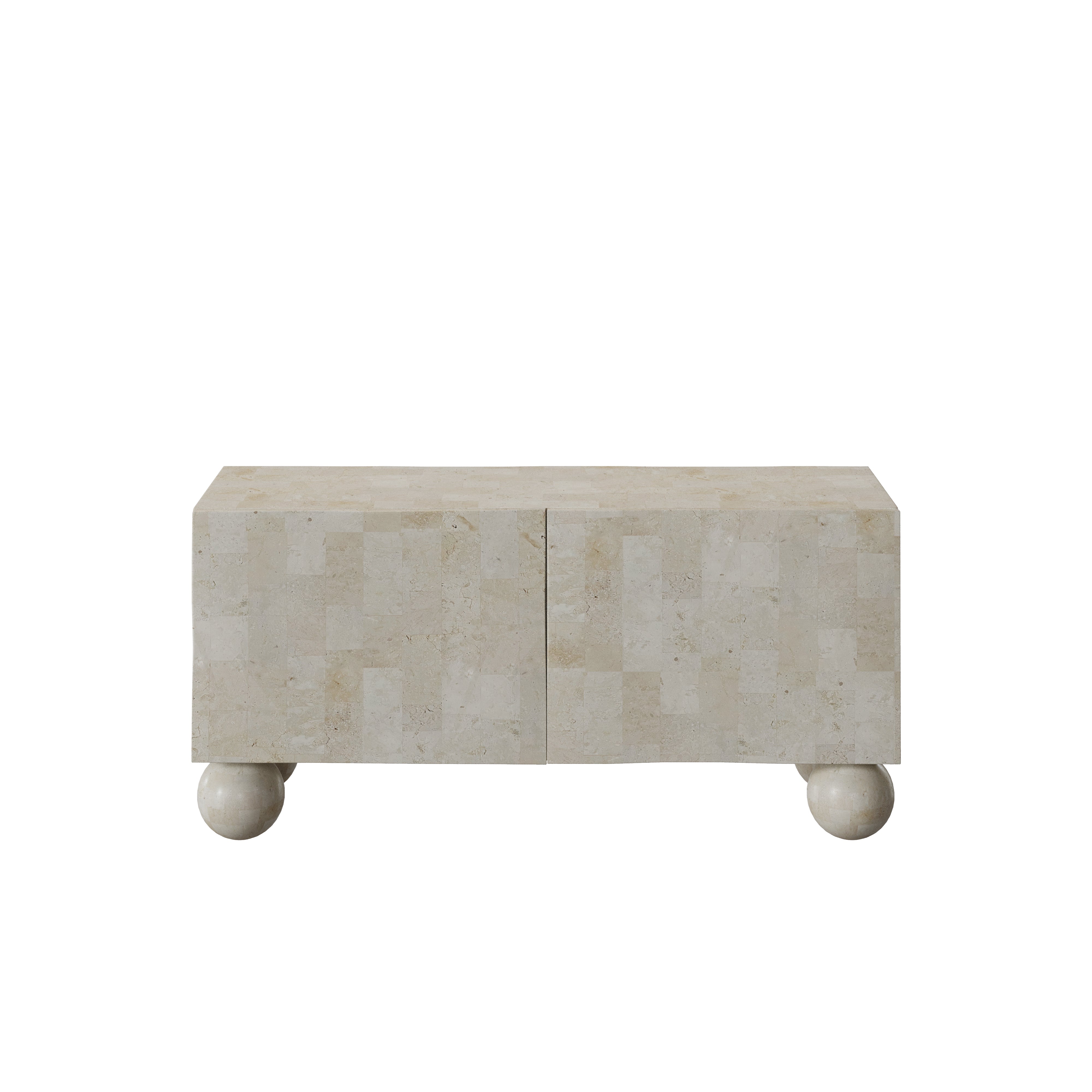 Paradis Coffee Table, Smokey White Fossil Stone - En Gold – En Gold